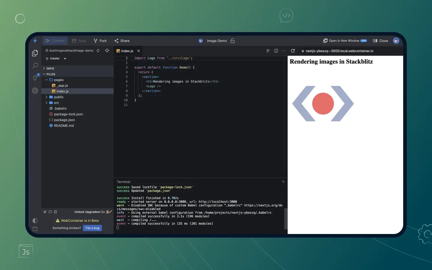 Multiple screens from the stackblitz project