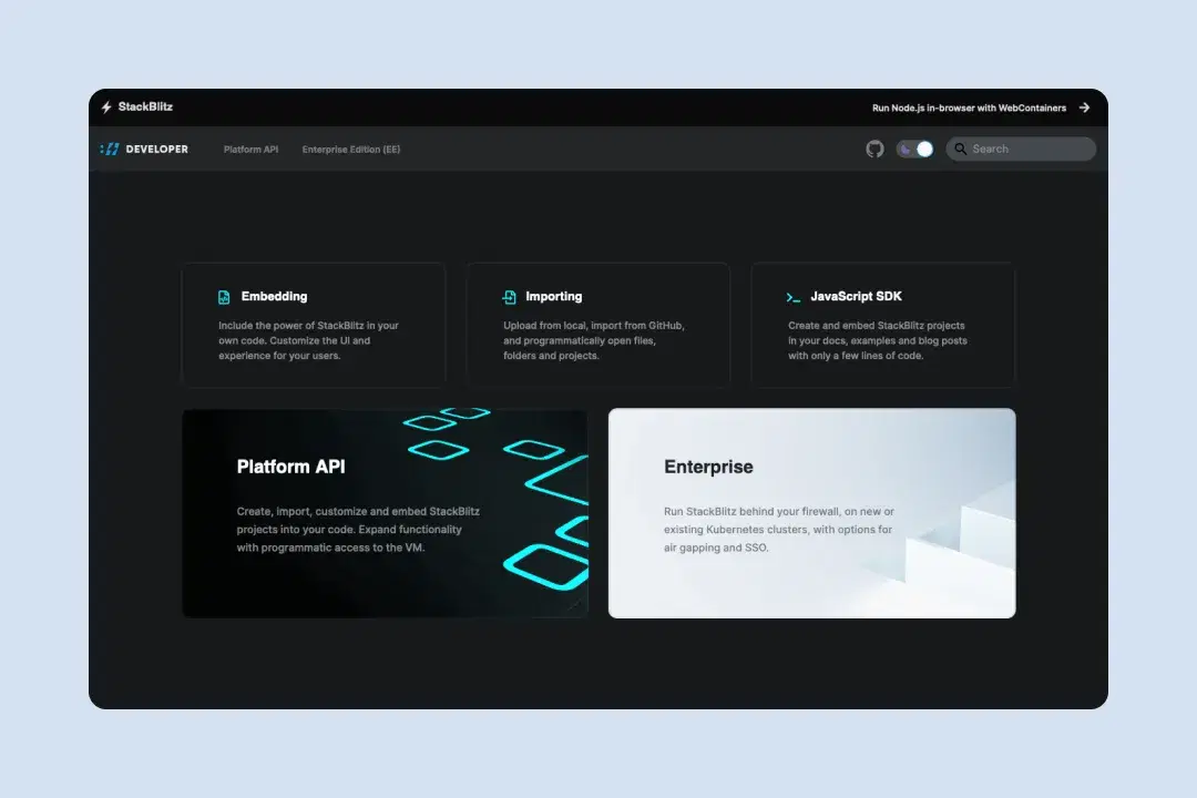 StackBlitz(React) Overview Image