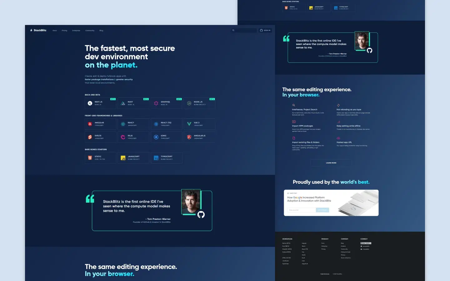 StackBlitz(React) Project screenshot