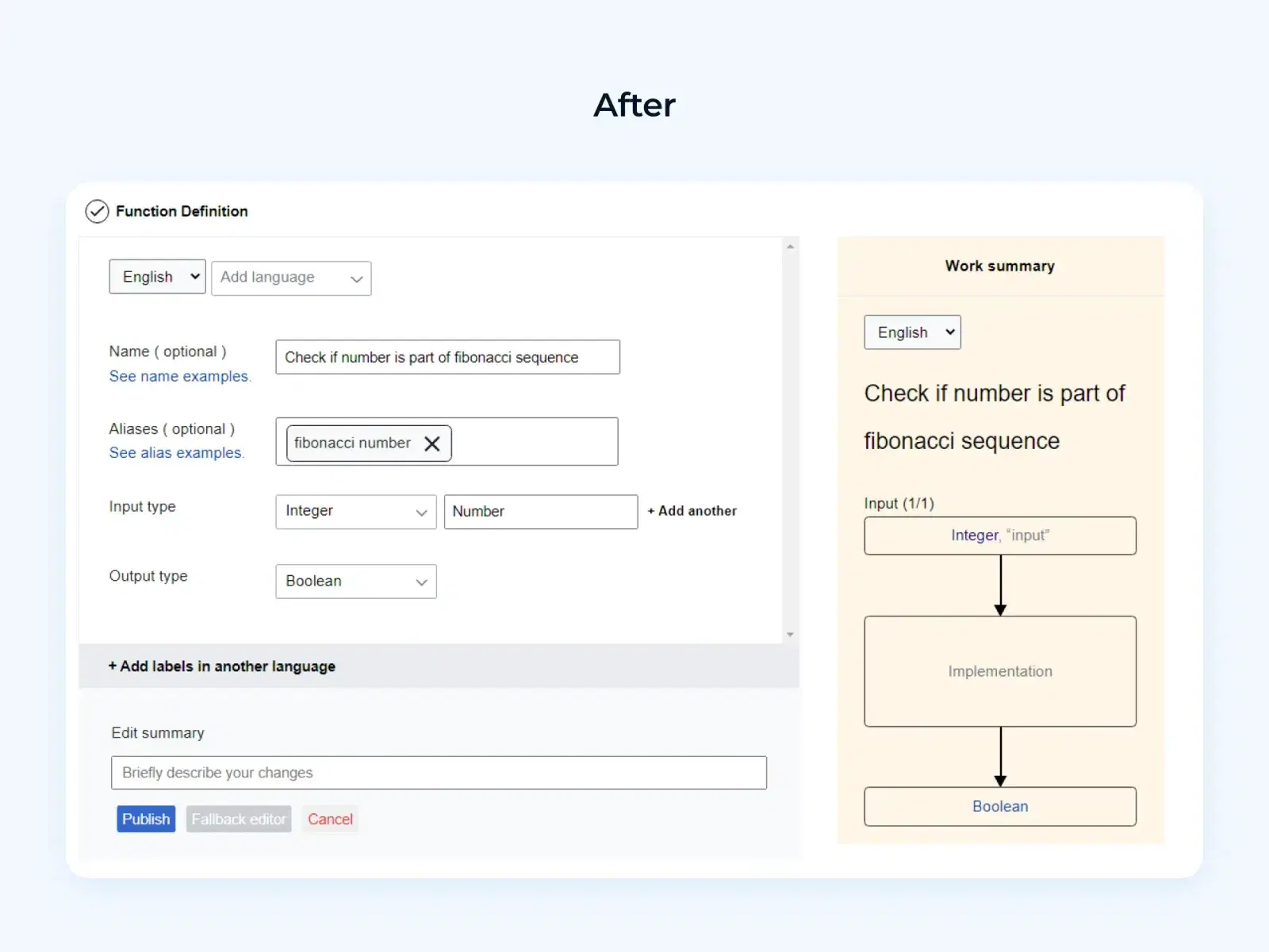 Wikimedia UI after