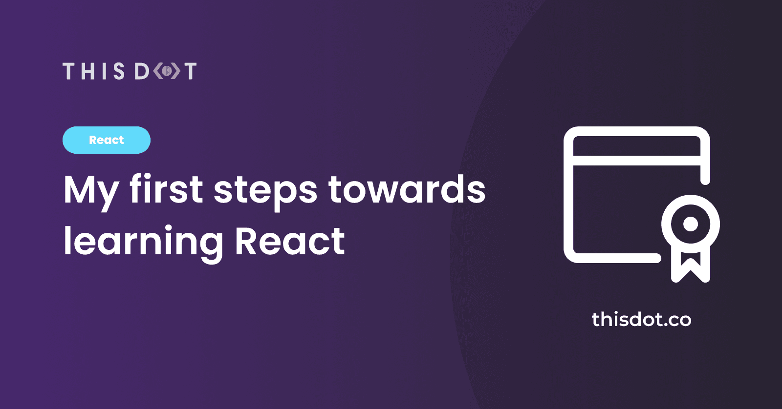 My first steps towards learning React